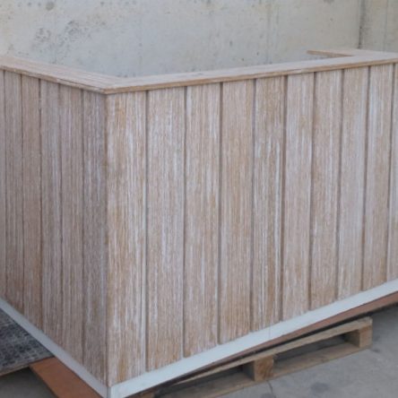 Barra en forma de U color blanco de ocasión en cabauoportunitats.com