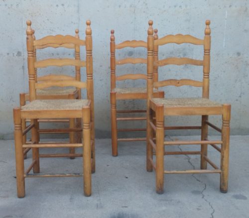 Silla torneada asiento enea de ocasión en cabauoportunitats.com