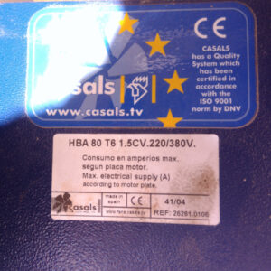 Ventilador helicoidal casals HBA 80 T6 d'ocasió a cabauoportunitats.com