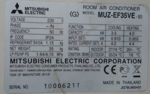 Aire acondicionado MITSUBISHI 3000 frigorias de ocasión en cabauoportunitats.com