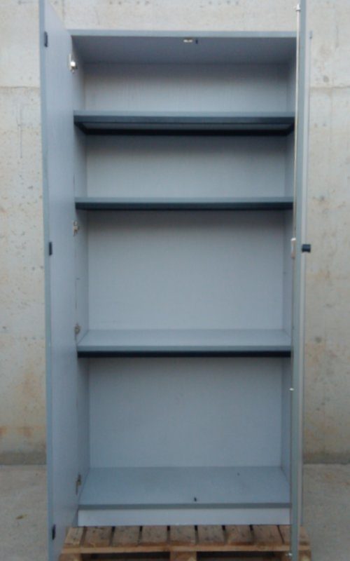 Armario gris de oficina 94x42x200cm de ocasión en cabauoportunitats.com