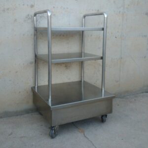 Carro inox 3 baldas 80x70cm de ocasión en cabauoportunitats.com