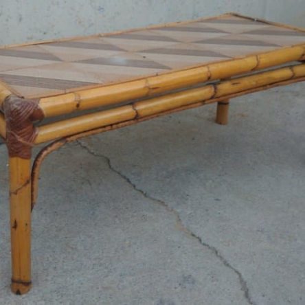 Mesa de centro caña y cerámica de ocasión en cabauoportunitats.com