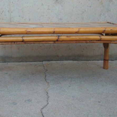 Mesa de centro caña y cerámica de ocasión en cabauoportunitats.com