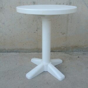 Mesa redonda plástico ø60x70cm de ocasión en cabauoportunitats.com