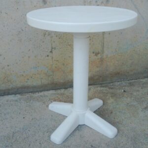 Mesa redonda plástico ø60x70cm de ocasión en cabauoportunitats.com