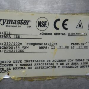 Fregidora FRYMASTER H14 d'ocasió a cabauoportunitats.com Balaguer - Lleida - Catalunya