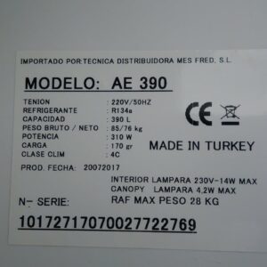 Nevera expositor 390 litres d'ocasió a cabauoportunitats.com Balaguer - Lleida - Catalunya