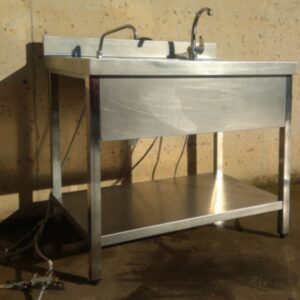 Fregadero de pedal con patas 102x68cm de ocasión en cabauoportunitats.com