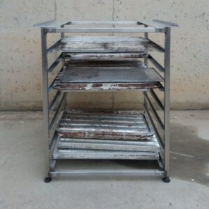Mesa inox para horno 60x80cm de ocasión en cabauoportuntiats.com