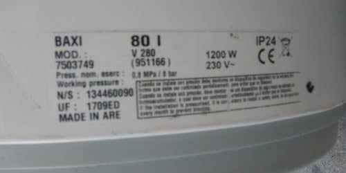 Calentador eléctrico BAXI 80 litros de ocasión en cabauoportunitats.com