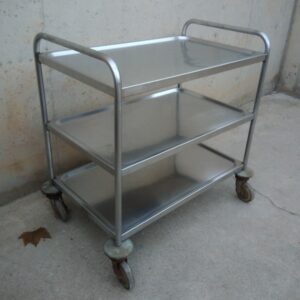Carro d'inox 3 safates 90x50cm d'ocasió a cabauoportunitats.com Balaguer - Lleida - Catalunya