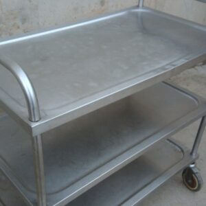 Carro d'inox 3 safates 90x50cm d'ocasió a cabauoportunitats.com Balaguer - Lleida - Catalunya