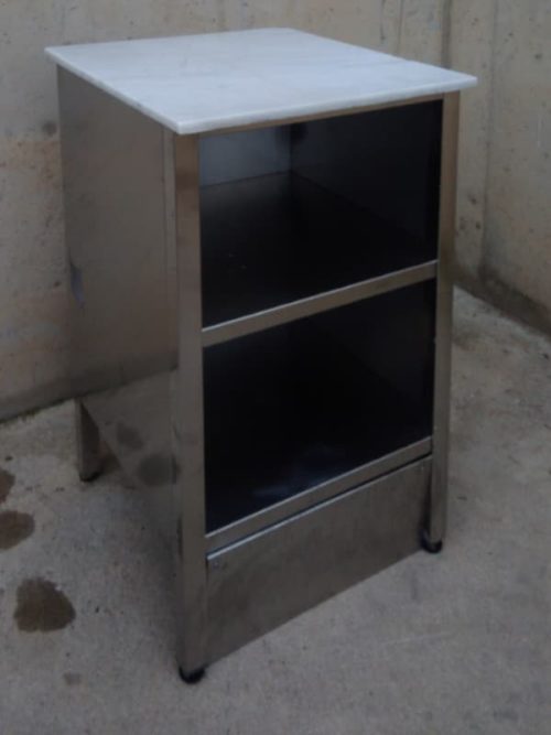 Empostada d'inox i marbre 58x63cm d'ocasió a cabauoportunitats.com Balaguer - Lleida - Catalunya
