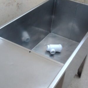 Lavadero de inox 125x46cm de ocasión en cabauoportunitats.com