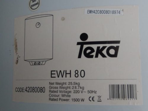 Calentador de agua TEKA 80 litros de ocasión en cabauoportunitats.com