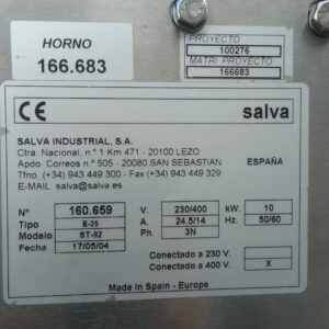 Forn 2 pisos SALVA ST-92 d'ocasió a cabauoportunitats.com Balaguer - Lleida - Catalunya