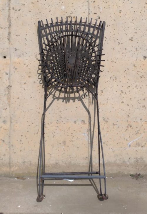 Mesa + 4 sillas estilo forja de ocasión en cabauoportunitats.com