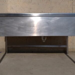 Fregadera inox con patas 140cm de segunda mano en cabauoportunitats.com