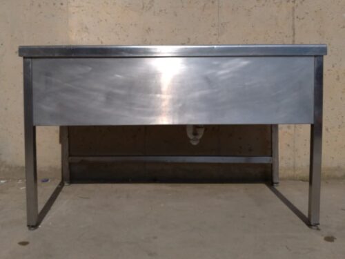 Fregadera inox con patas 140cm de segunda mano en cabauoportunitats.com