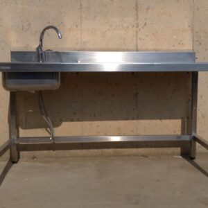 Fregadero de inox con patas 160x60cm de ocasión en cabauoportuntiats.com