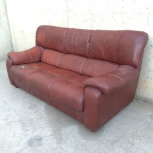 Sofá de piell 200cm de segunda mano en cabauoportunitats.com