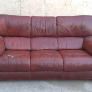Sofá de piell 200cm de segunda mano en cabauoportunitats.com