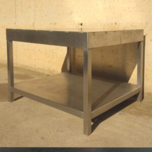 Mesa inox de 100x87cm de ocasión en cabauoportunitats.com