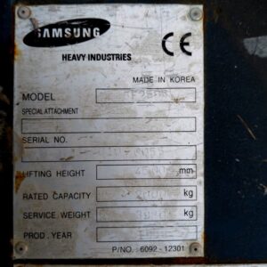 Carretilla elevadora SAMSUNG 2500kg de ocasión en cabauoportunitats.com