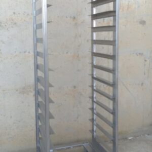 Carro d'acer inoxidable 12 safates 60x40cm de segona mà a cabauoportunitats.com Balaguer - Lleida - Catalunya