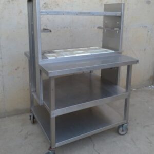 Carro d'inox per a hostaleria 90x100cm d'ocasió a cabauoportunitats.com Balaguer - Lleida - Catalunya