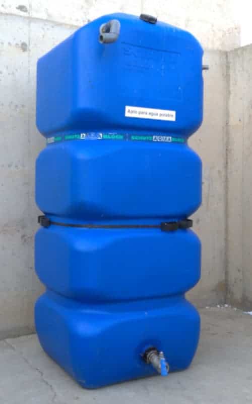 Depósito de agua potable de 1000 litros 80x80x200cm - Cabau Oportunitats