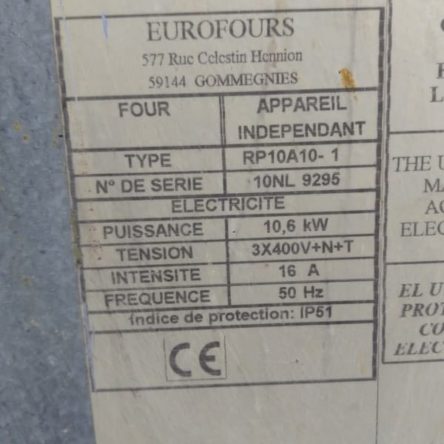 Hornos de convección EUROFOURS 78x100x786cm de ocasión en cabauoportunitats.com