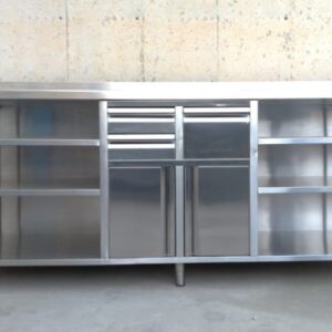 Mueble cafetero de inox de 245cm de segunda mano en cabauoportunitats.com