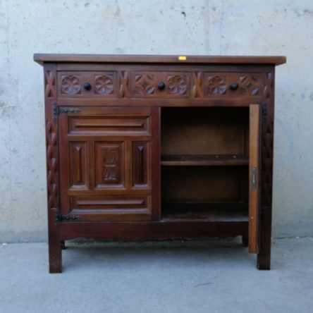 Mueble recibidor color nogal 92cm de segunda mano en cabauoportunitats.com