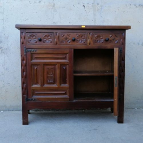 Mueble recibidor color nogal 92cm de segunda mano en cabauoportunitats.com