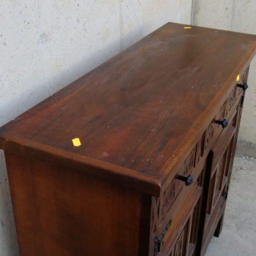 Mueble recibidor color nogal 92cm de segunda mano en cabauoportunitats.com