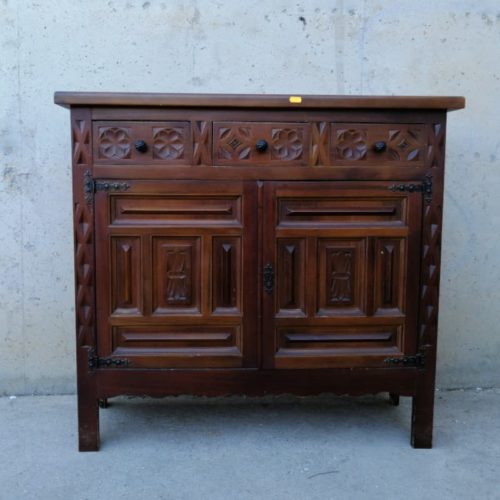 Mueble recibidor color nogal 92cm de segunda mano en cabauoportunitats.com