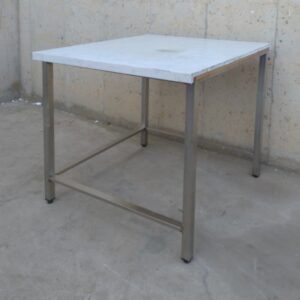 Mesa inox y silestone 100x93x90cm de ocasión en cabauoportunitats.com