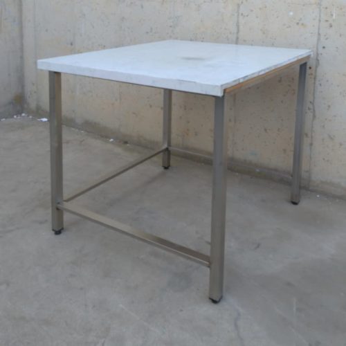 Mesa inox y silestone 100x93x90cm de ocasión en cabauoportunitats.com