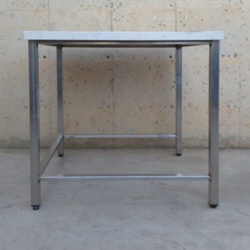 Mesa inox y silestone 100x93x90cm de ocasión en cabauoportunitats.com