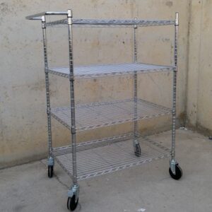 Carro d'acer inoxidable 4 posts 100x60cm de segona mà a cabauoportunitats.com Balaguer - Lleida - Catalunya