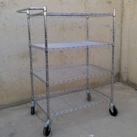 Carro d'acer inoxidable 4 posts 100x60cm de segona mà a cabauoportunitats.com Balaguer - Lleida - Catalunya