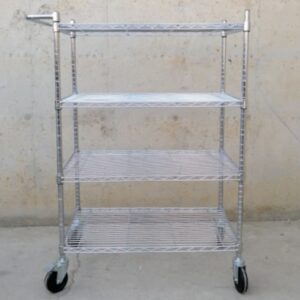 Carro d'acer inoxidable 4 posts 100x60cm de segona mà a cabauoportunitats.com Balaguer - Lleida - Catalunya
