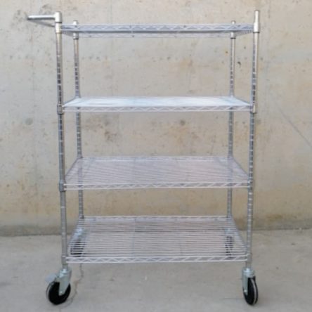 Carro d'acer inoxidable 4 posts 100x60cm de segona mà a cabauoportunitats.com Balaguer - Lleida - Catalunya