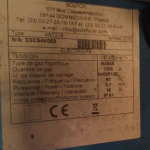 Cambra de fermentació controlada de segona mà.Cambra de fermentació controlada en venda per tancament d'establiment.Marca: BOUTON.Model: 4A1218.Mides: 120x180x220cm.Cambra de fermentació controlada desmuntable, a punt per a fer-se anar.