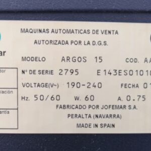 Máquina tabaco JOFEMAR ARGOS 15 de segunda mano en cabauoportunitats.com