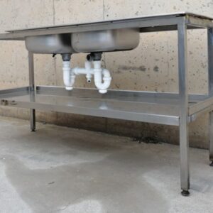 Aigüera d'acer inoxidable amb potes de segona mà a cabauoportunitats.com Balaguer - Lleida - Catalunya