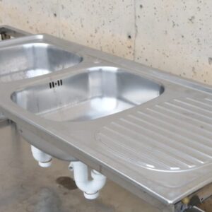 Aigüera d'acer inoxidable amb potes de segona mà a cabauoportunitats.com Balaguer - Lleida - Catalunya