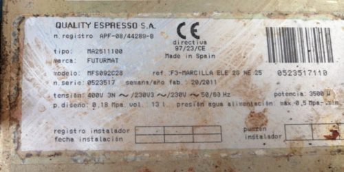 Cafetera FUTURMAT ARIETE de segunda mano en cabauoportunitats.com